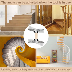 NAACOO stair tread template tool supports risers and shelves layout