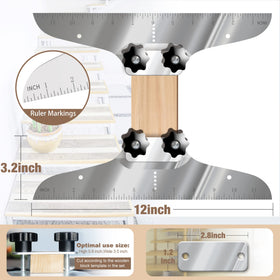 NAACOO stair tread template tool includes tape measure for quick measurements