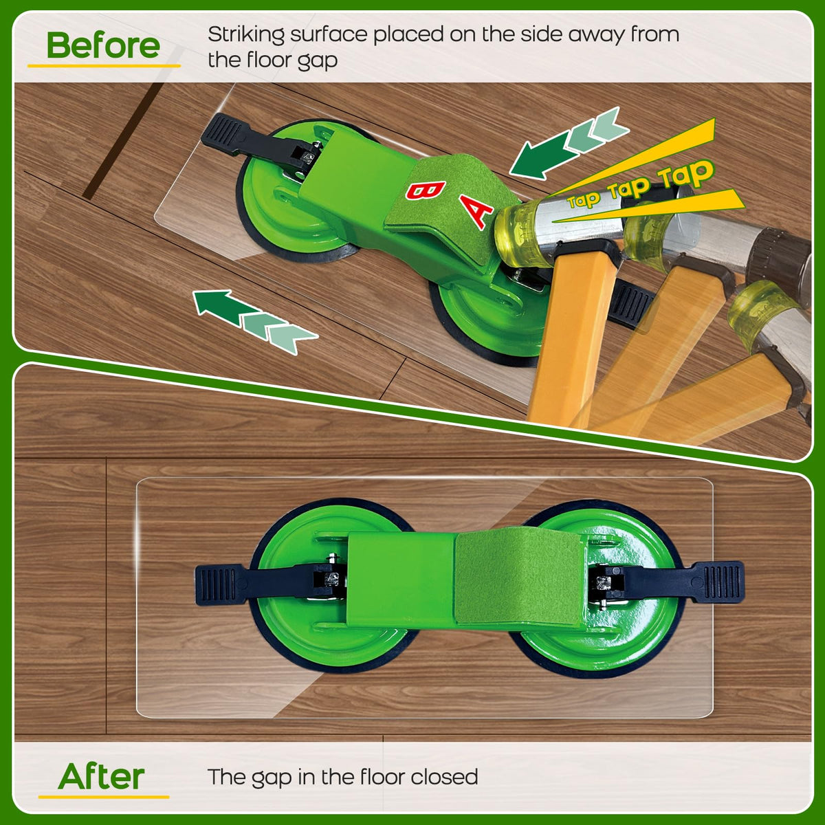 Felt pad on the striking surface for quieter operation.