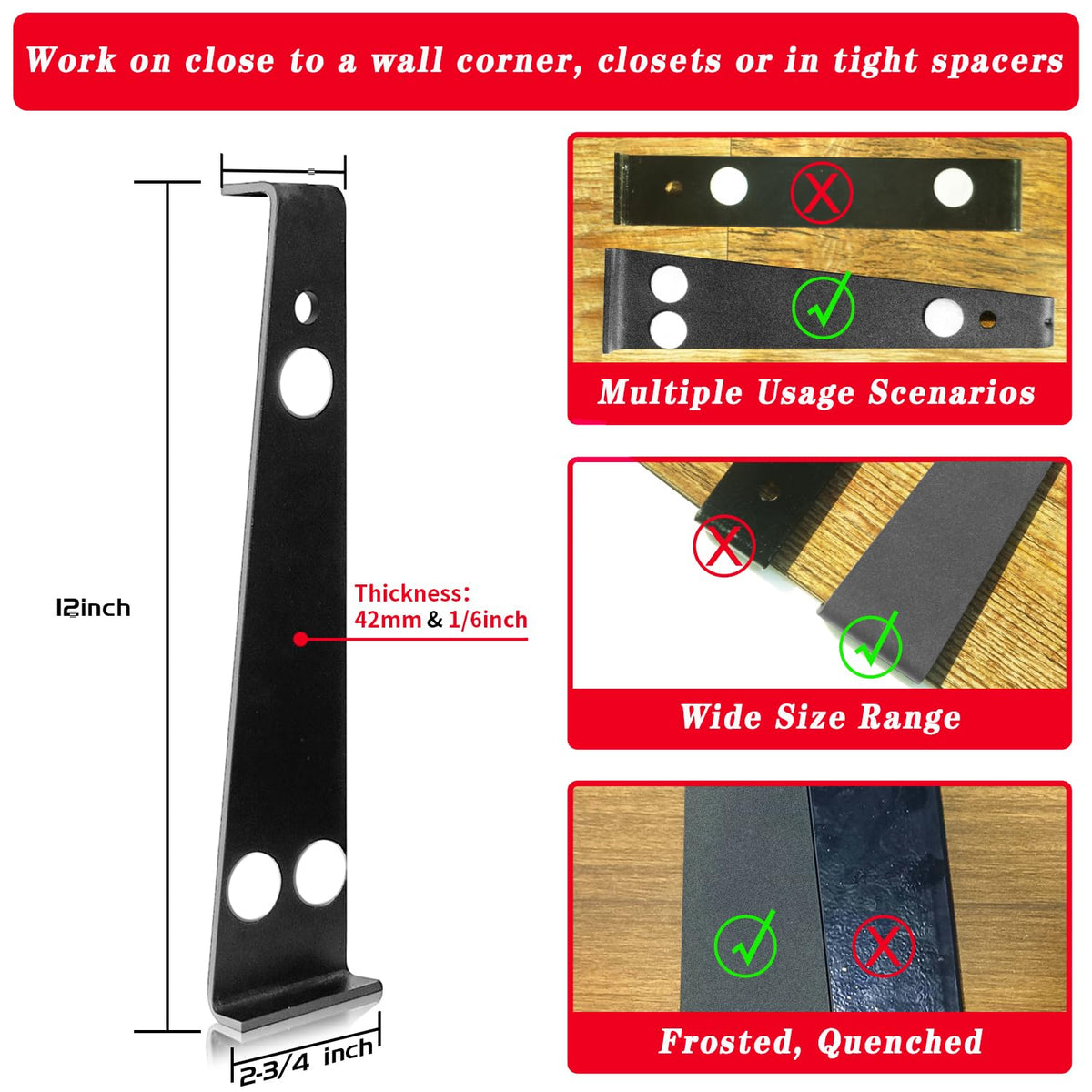 NAACOO HDPE tapping block weighing 2.7 lb for quick plank alignment