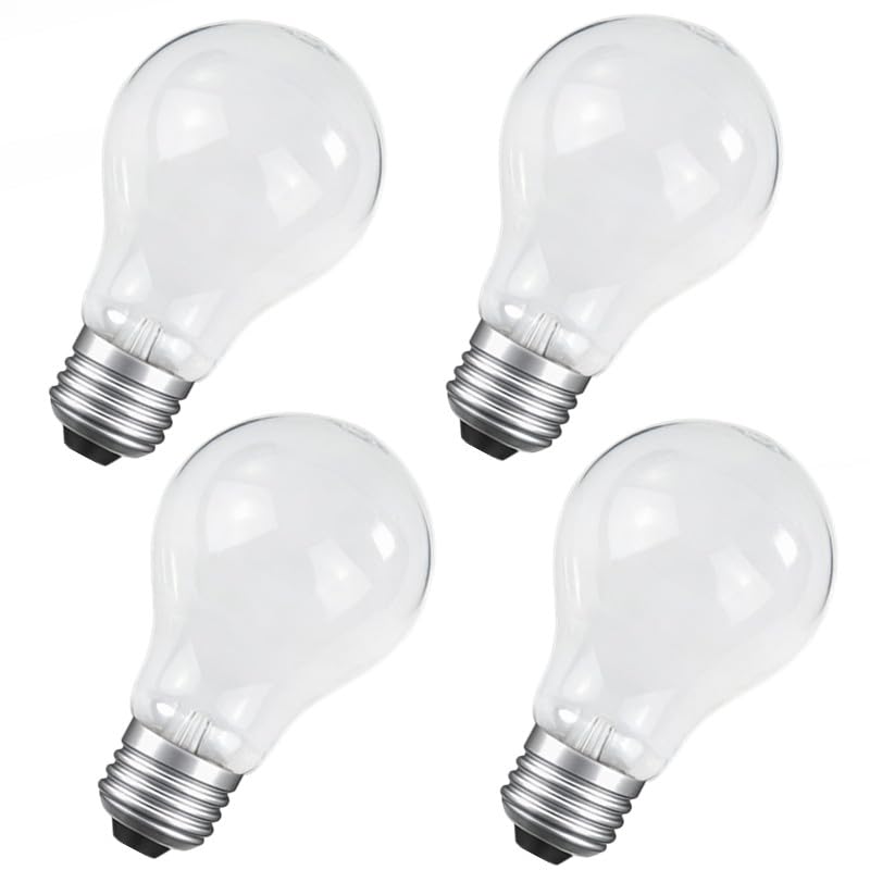 NABKRA 100W A19 soft white frosted bulb providing warm home lighting