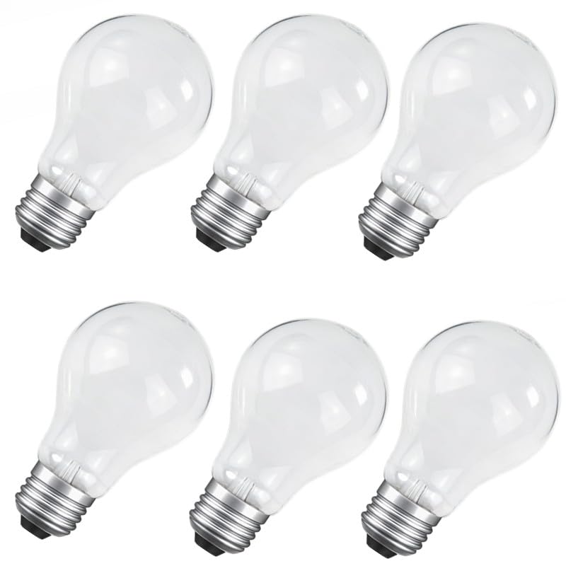 NABKRA 100W A19 soft white frosted bulb ideal for ambient living room lighting