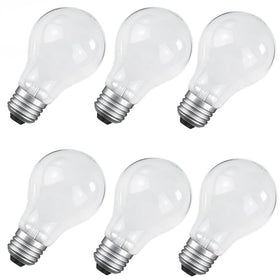 NABKRA 60W A19 soft white bulb close-up, clear glass and dimmable performance