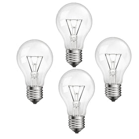 NABKRA A19 60W soft white bulb in clear glass for cozy living rooms.