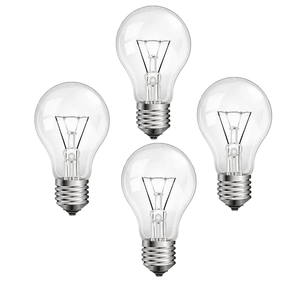 NABKRA A19 60W soft white bulb in clear glass for cozy living rooms.