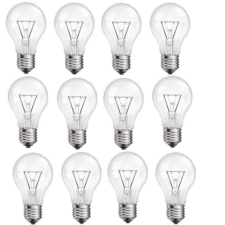 NABKRA A19 75W soft white glass bulb for warm living room lighting.