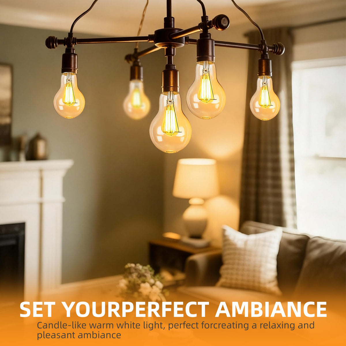 NABKRA A19 bulb for kitchen and living room ambiance