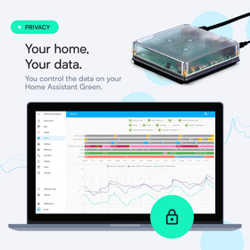 Nabu Casa Home Assistant Green on a desk, subtle integration into a room.