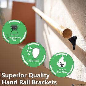 NACETURE indoor/outdoor stair brackets with included mounting screws