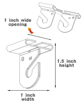 NACETURE rustproof white enamel hooks resist moisture for long-lasting ceiling displays