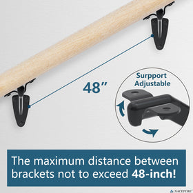NACETURE easy-install handrail brackets with included screws.