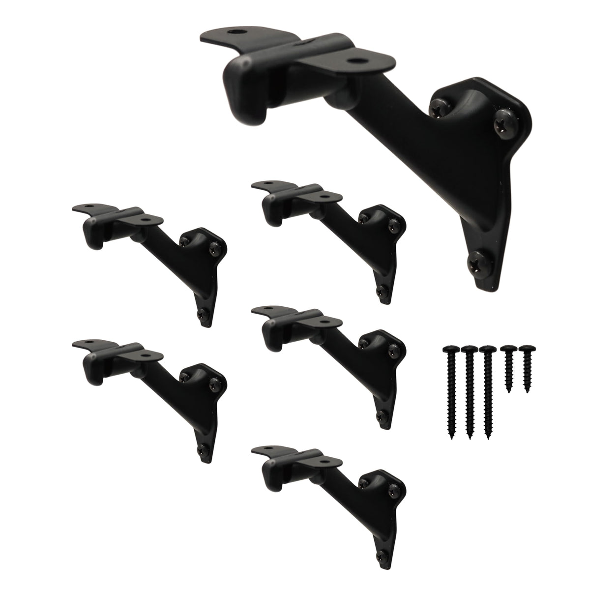 NACETURE handrail brackets for stairs in matte black provide sturdy support