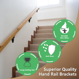 NACETURE heavy-duty rail brackets engineered to support up to 330 lbs.