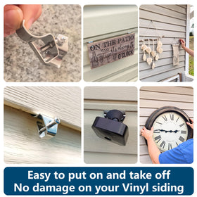 NACETURE vinyl siding clips prevent rust while supporting lightweight decorations