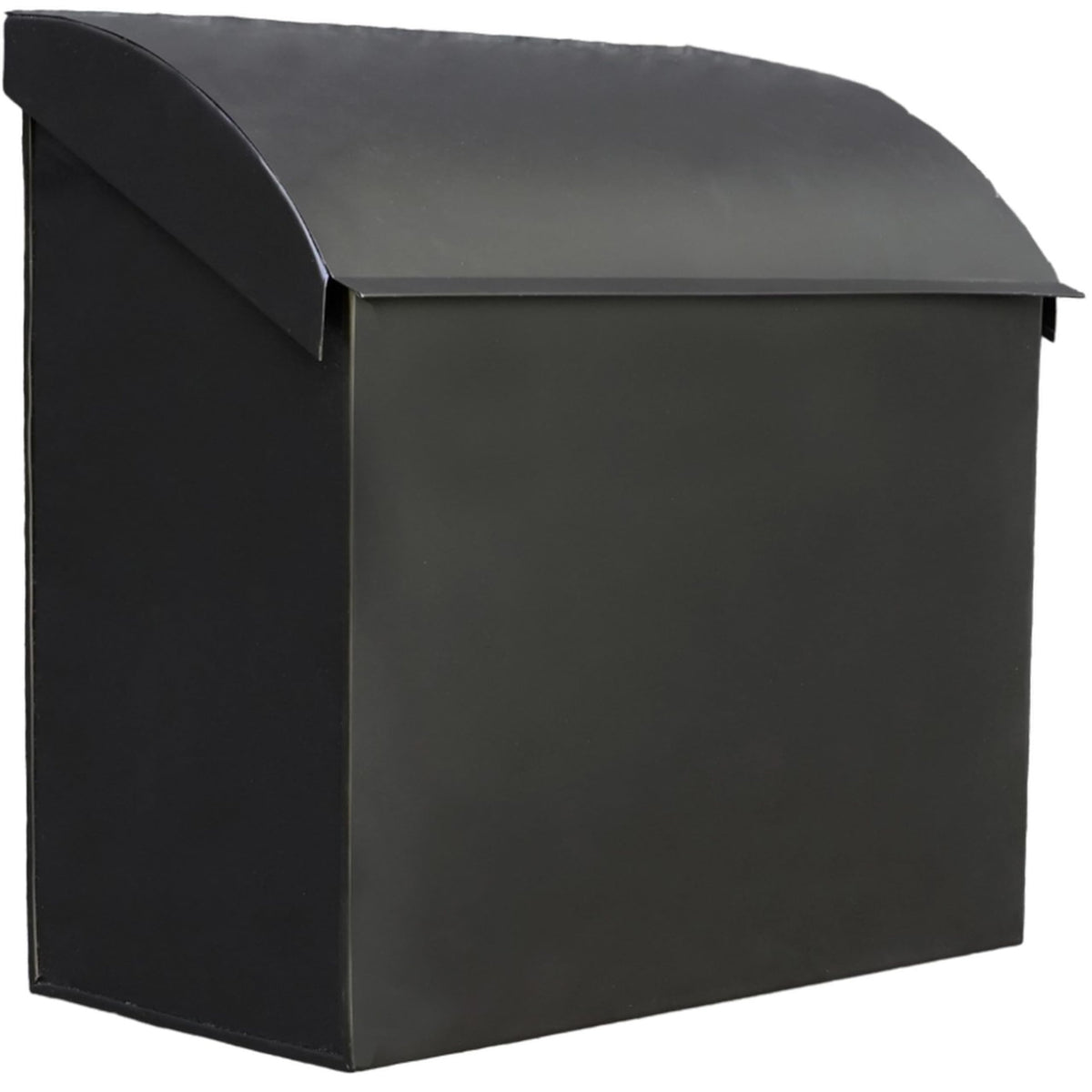 NACH Baxter-style wall mount mailbox in black for outdoor use with durable, weatherproof design.