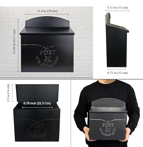 NACH Chelsea envelope-inspired mailbox suited for porch or entryway.