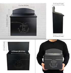 NACH Chelsea envelope-inspired mailbox suited for porch or entryway.