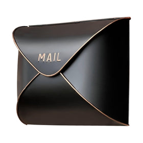 NACH envelope mailbox front view with demi-matte steel finish for outdoor curb appeal.