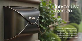 NACH wall-mounted mailbox side view showing sturdy construction and weather-ready design