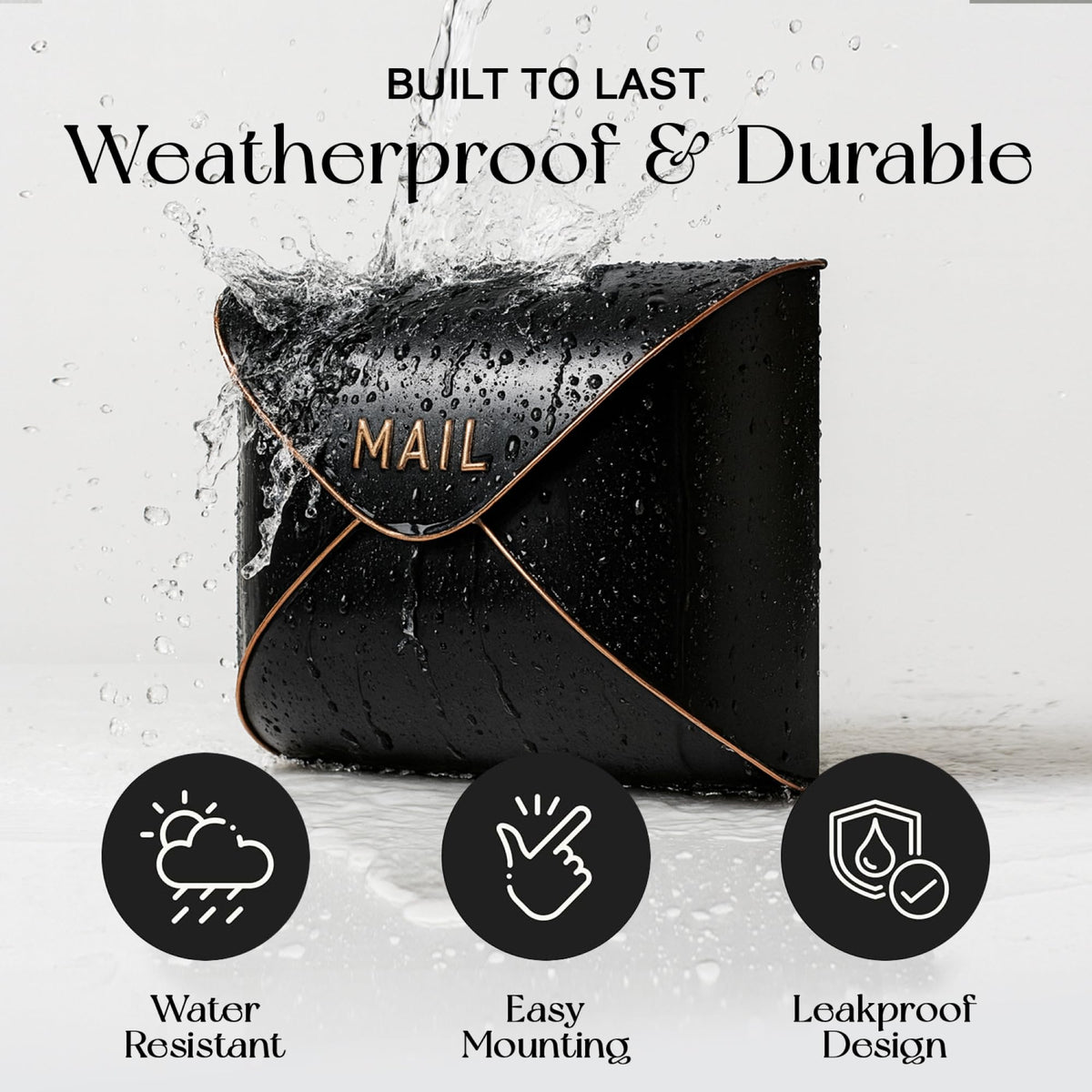 NACH heavy-duty mailbox finish emphasizing rust-resistant steel for outdoor durability