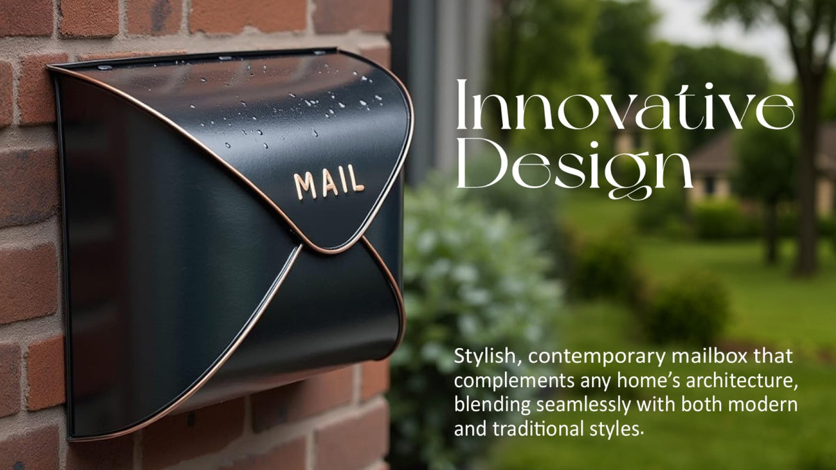 NACH wall-mounted mailbox installation on a wall showing easy setup with hardware included.