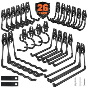 Nacial 26-pack garage hooks for organized workspace and versatile wall storage