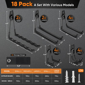 Nacial hook with a three-layer reinforced plate designed for heavy-duty use.