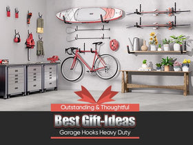 Nacial organized kitchen and garage setup using hooks for tools