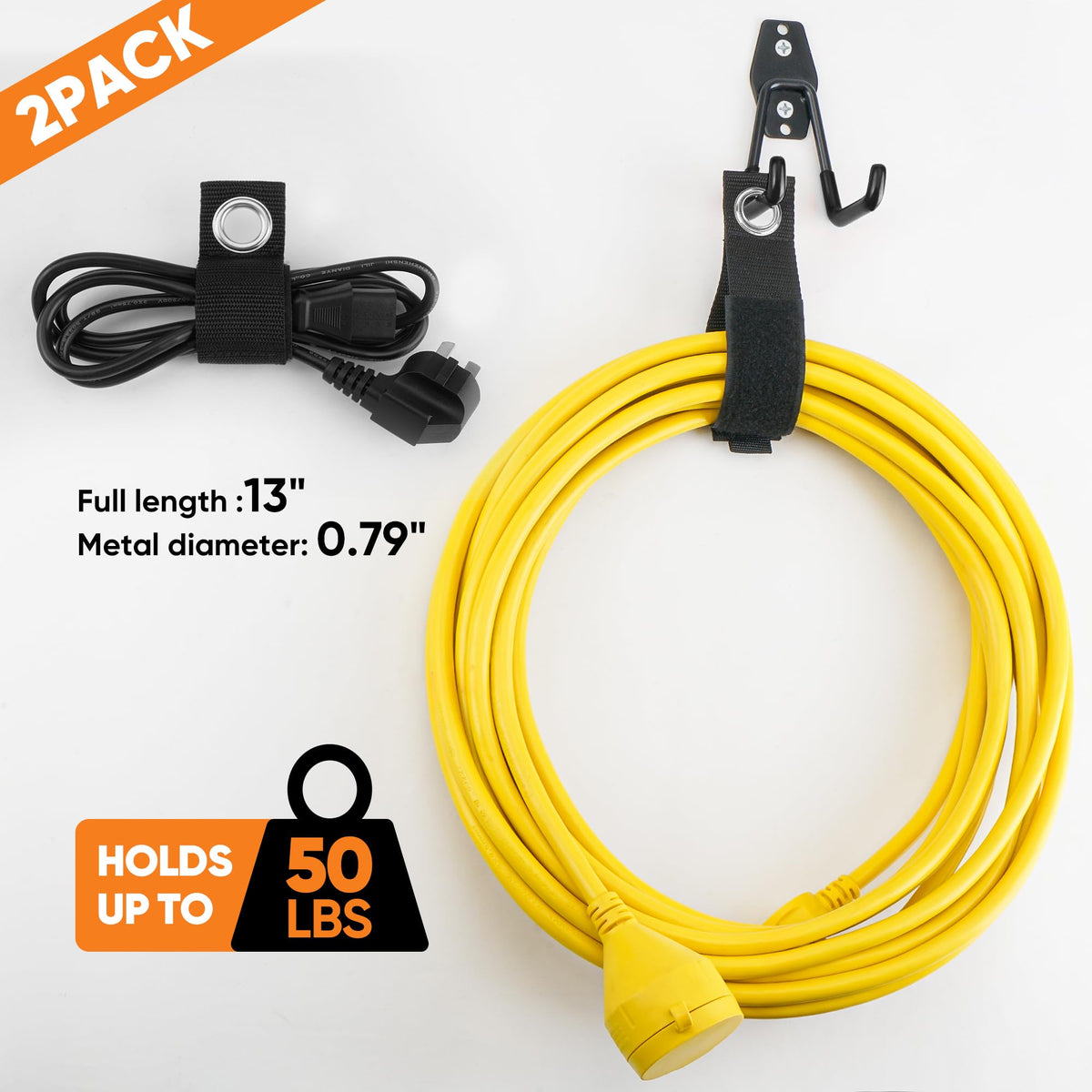 Nacial small J-hook ideal for garden tools and small items