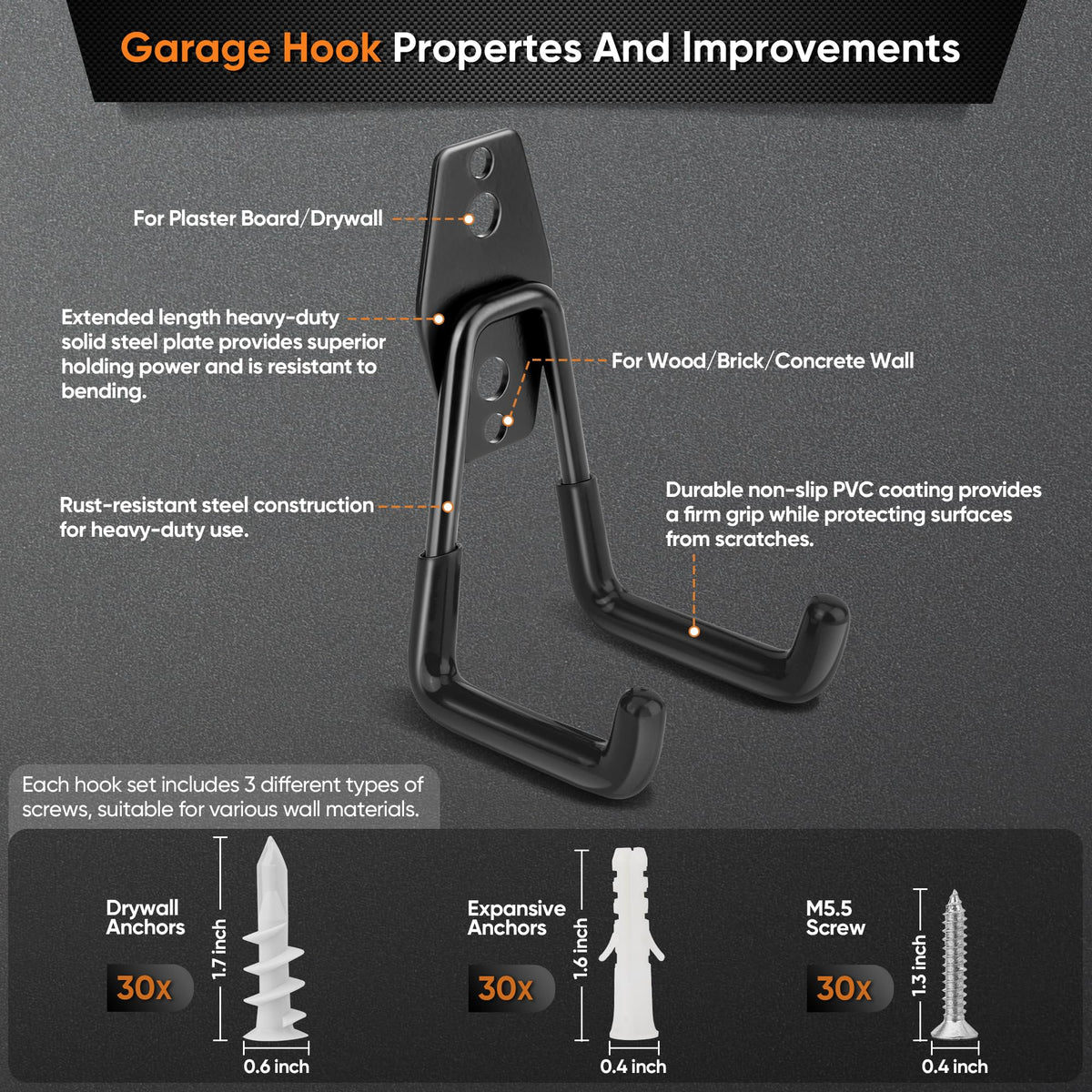 Nacial small U hooks offering flexible wall storage options