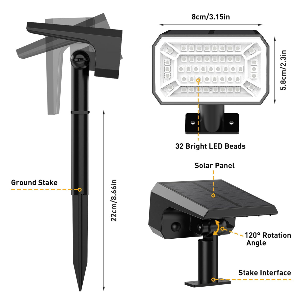 NACINIC landscape lights illuminate pathways and garden areas beautifully.