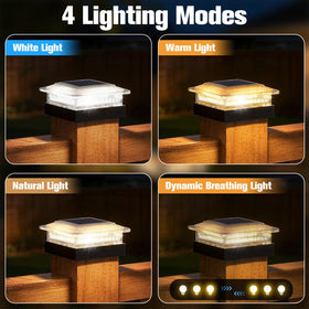 NACINIC post-cap light with stepped design enhances outdoor aesthetics
