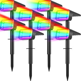 NACINIC solar color-changing spot lights brighten outdoor spaces with 32 LEDs.