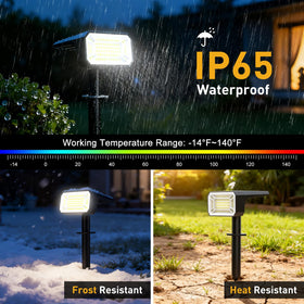 NACINIC Solar spot light on pathway providing even illumination