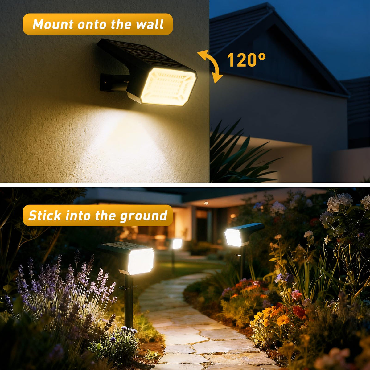 NACINIC warm-white beam creates inviting outdoor ambiance.