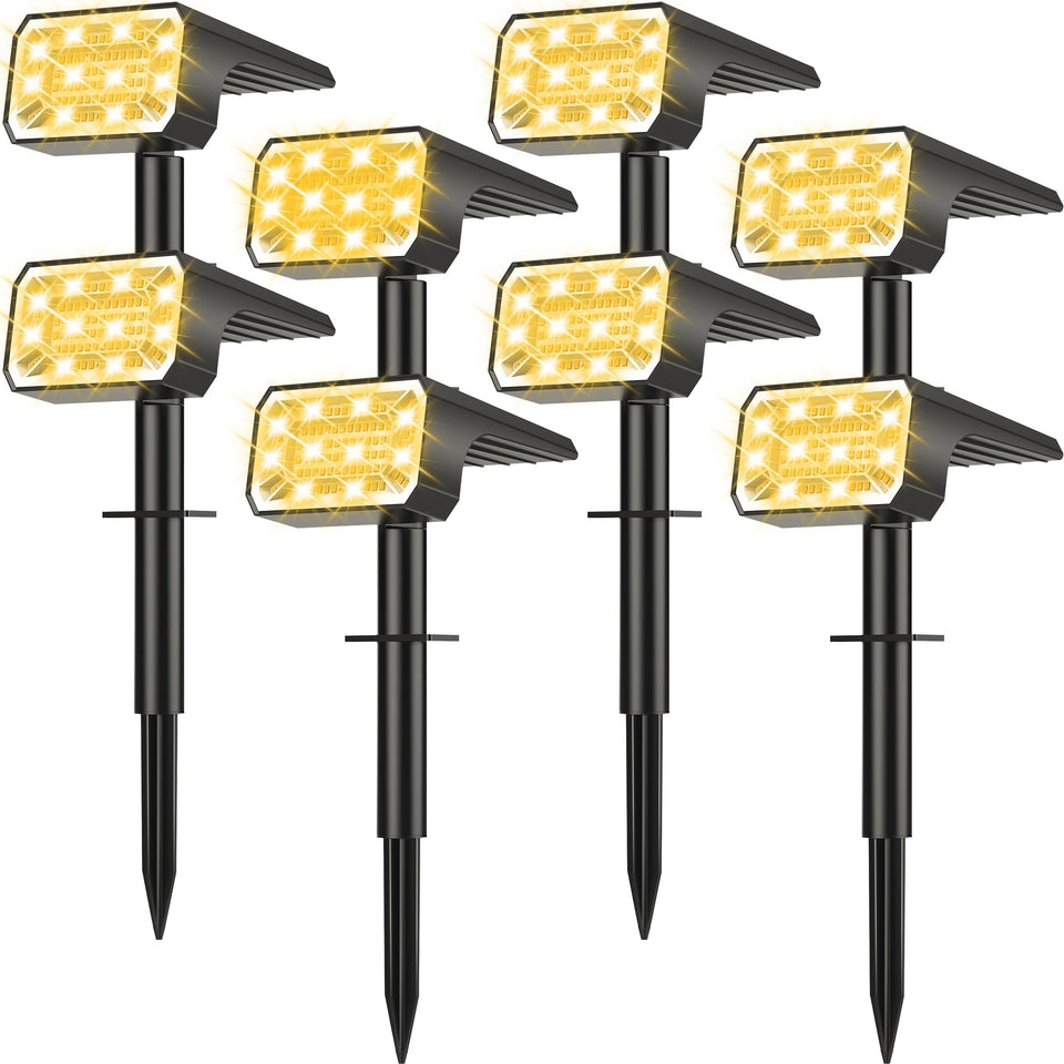 NACINIC solar spot light wall-mount for walkway illumination.