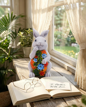 Nacome eco-friendly material bunny adds sustainable style to porch decor.