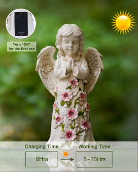 Nacome front porch decor featuring a graceful angel figure