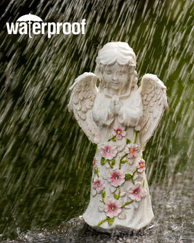 Nacome garden decor angel with succulent detail enhances outdoor charm