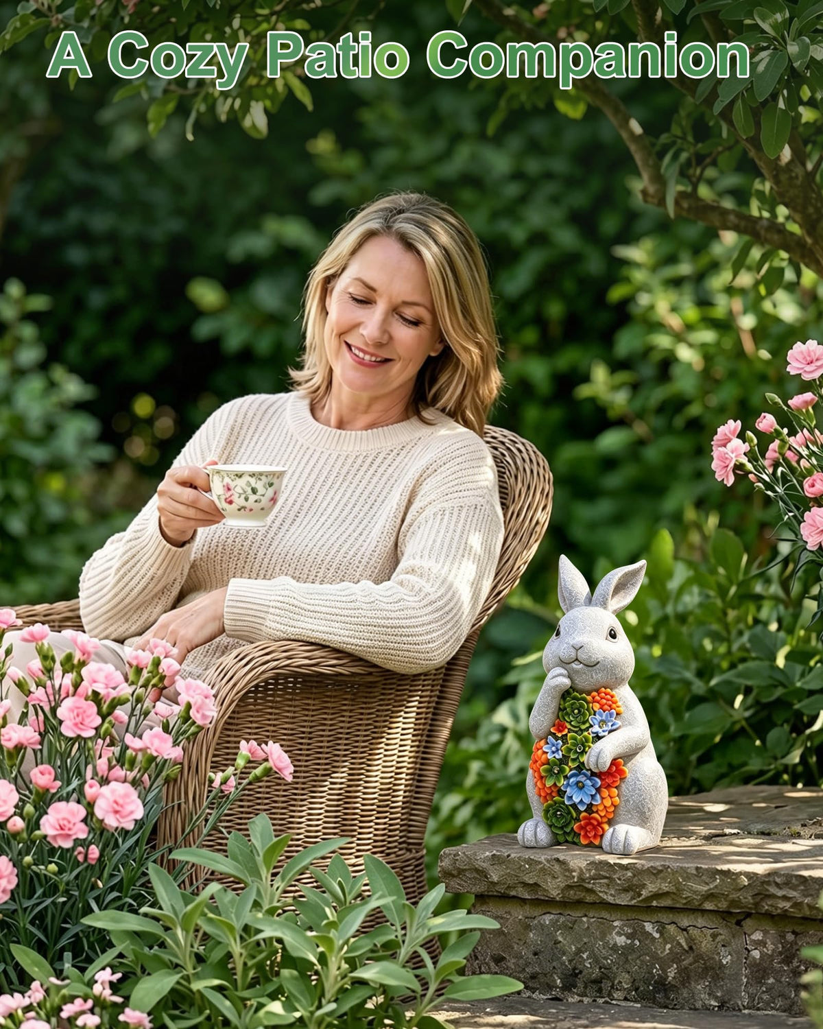 Nacome bunny statue makes a thoughtful gift for Mom or Grandma.