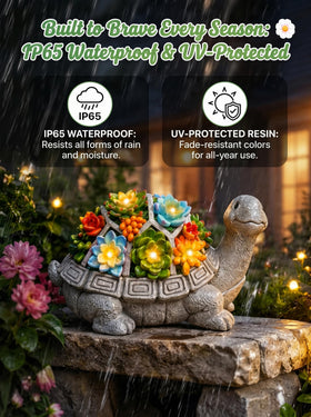 Nacome mothers-day gift turtle statue packaged in gift-ready box