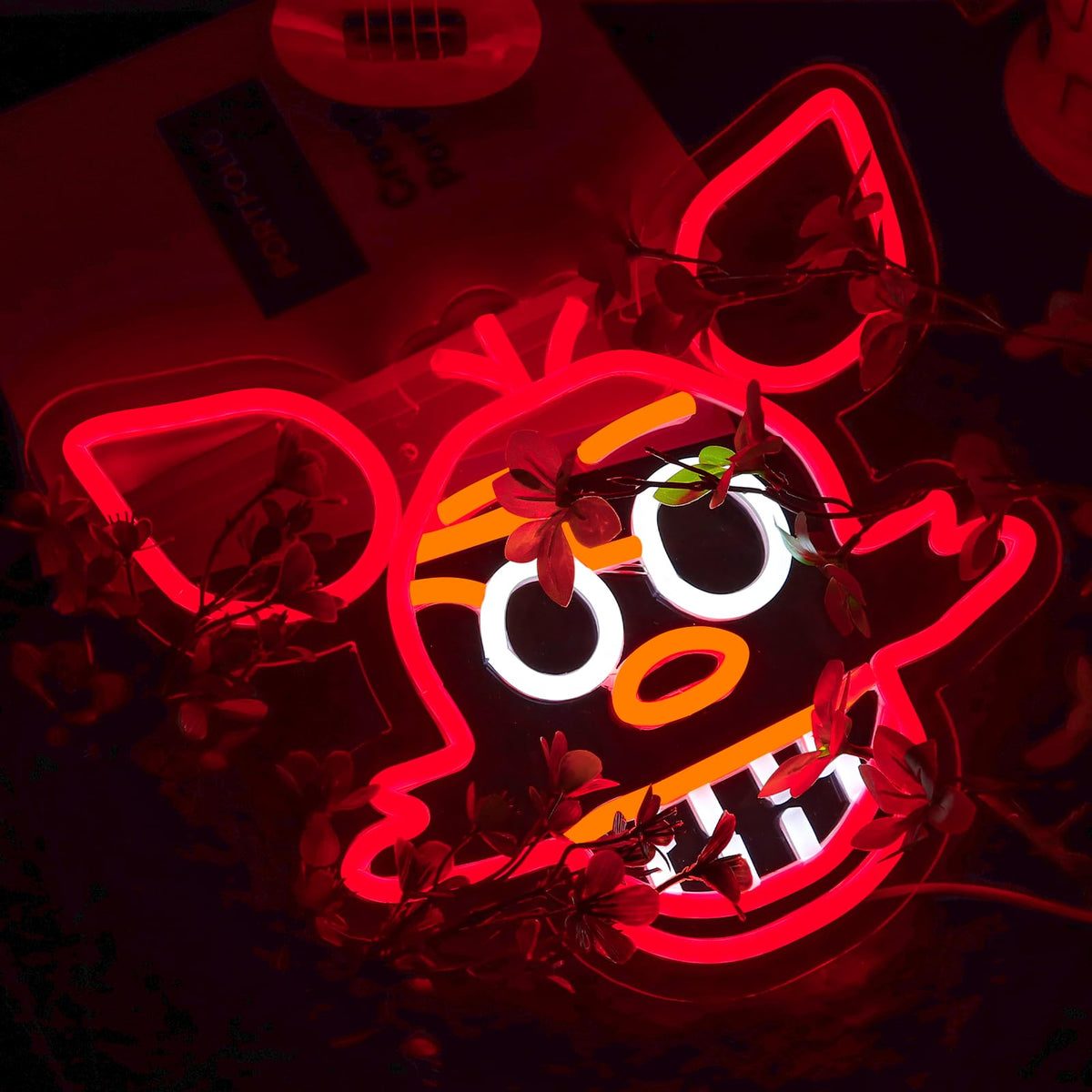 Nacynacy Fnaf Fox neon sign packaging shows bold ready-to-hang piece