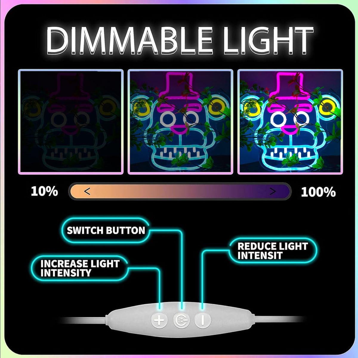 Nacynacy neon sign stays cool to touch for safe display.