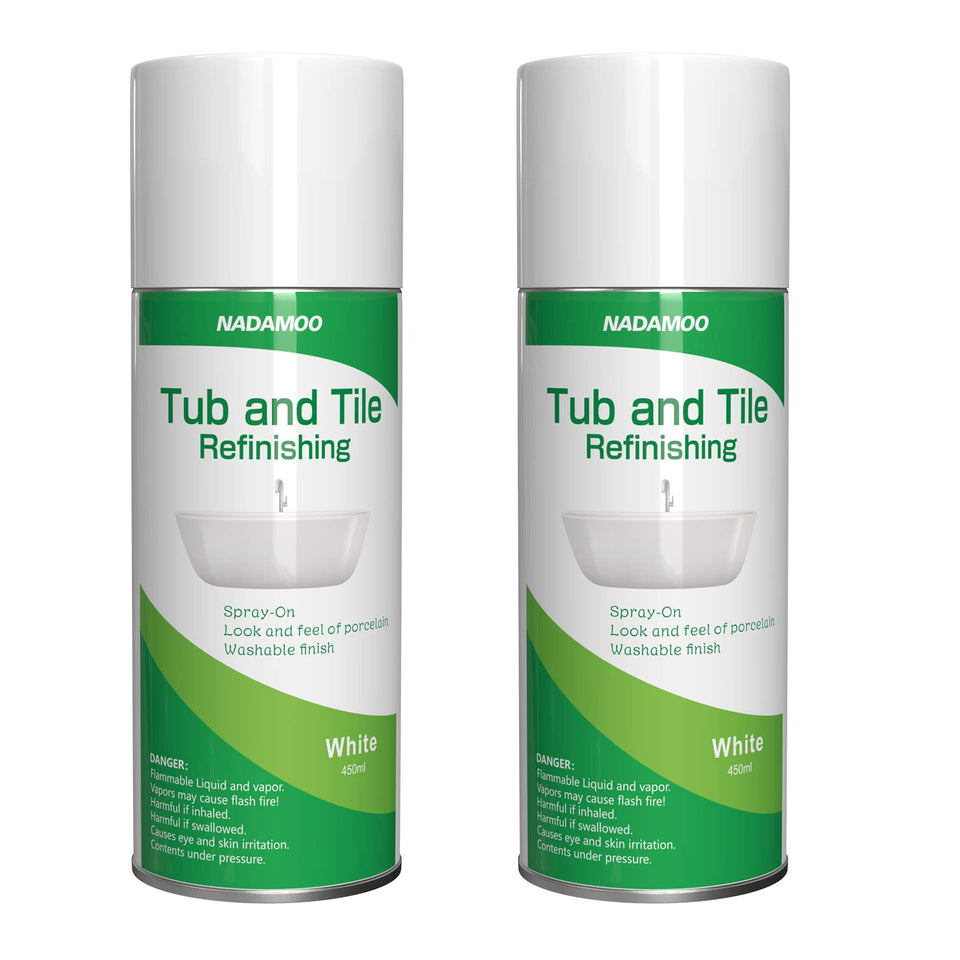 NADAMOO bathtub refinishing spray bottle showing the 450ml kit for porcelain surfaces