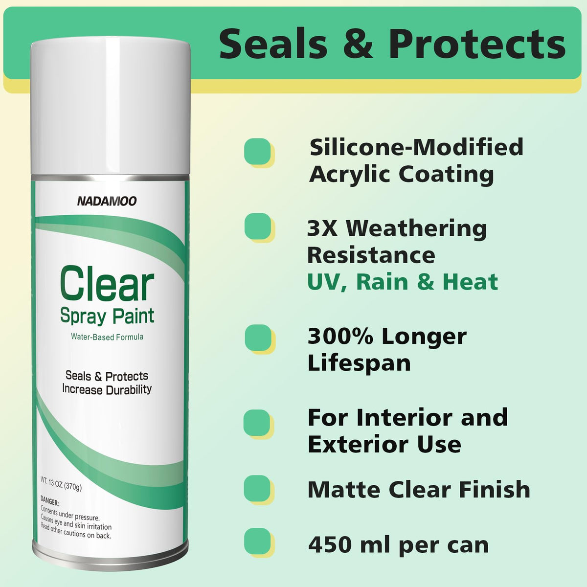NADAMOO spray application shows an easy, even coating for rapid DIY touch-ups.