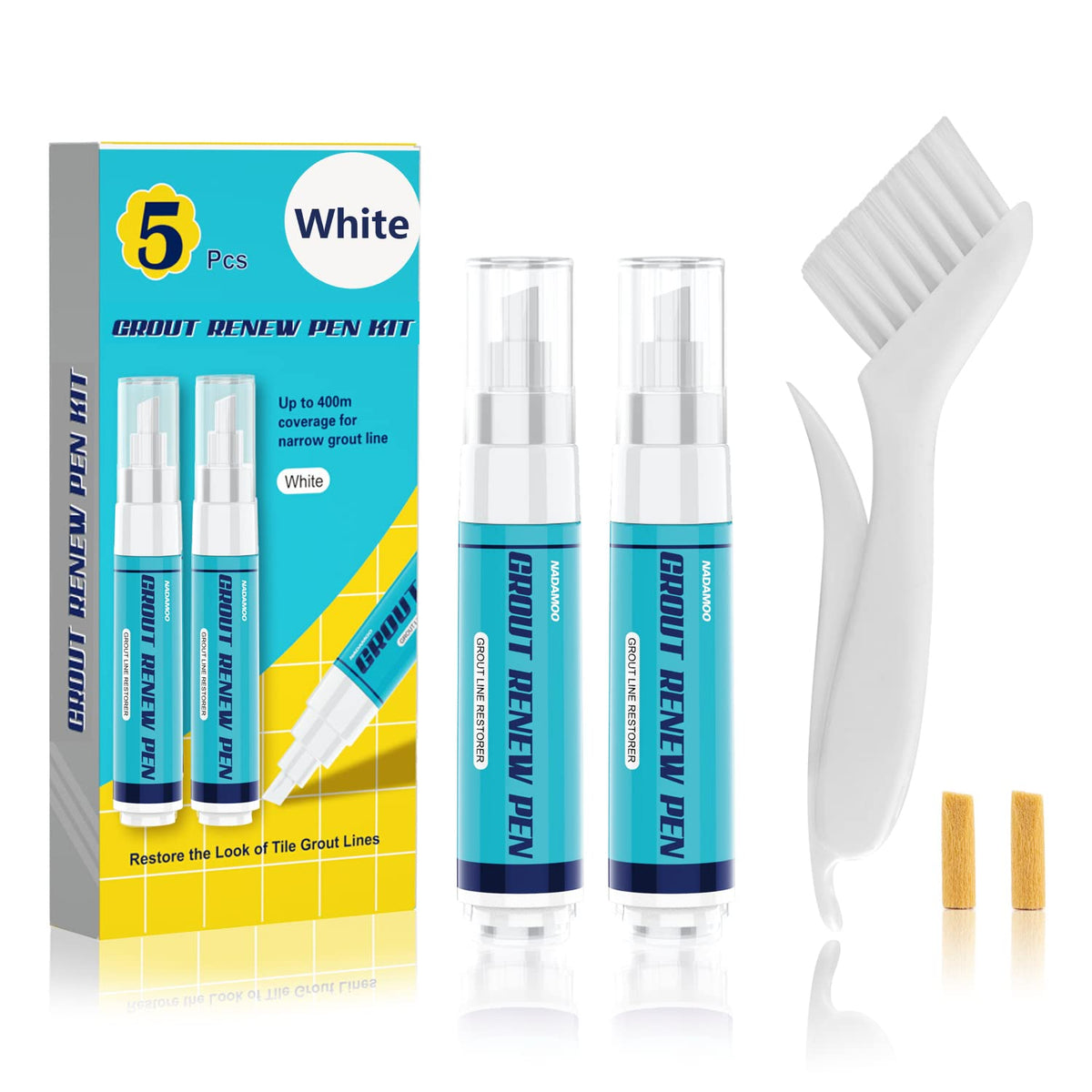 NADAMOO grout renew pen white 20ml set for tile grout restoration