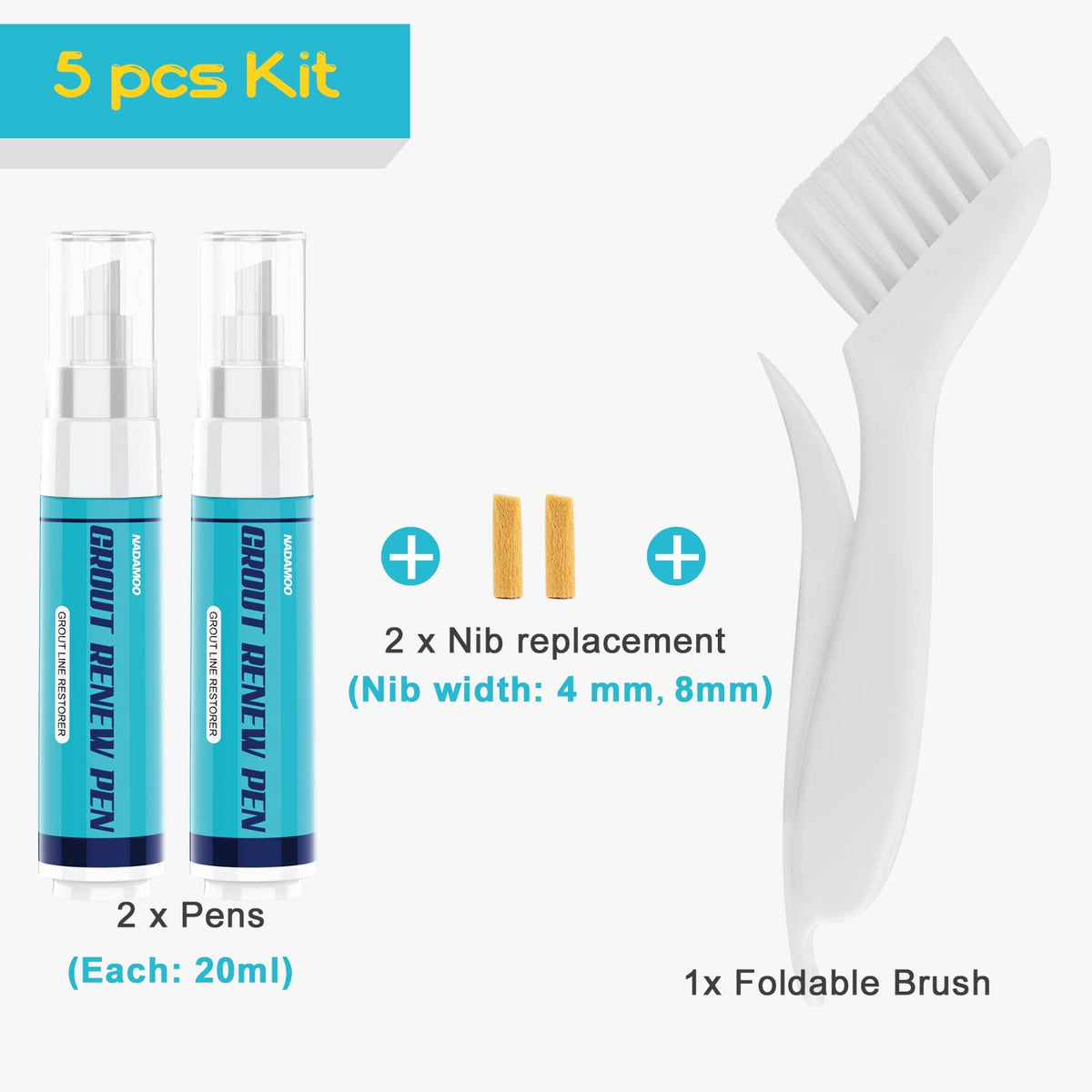 NADAMOO nib replacements for white grout renew pen ensure smooth reapplication