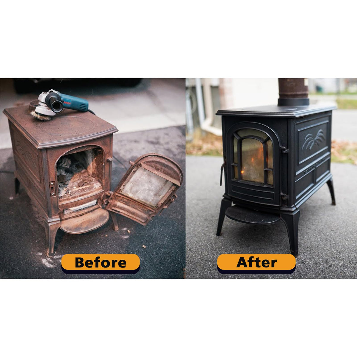 NADAMOO high heat paint on cast iron extends rust protection