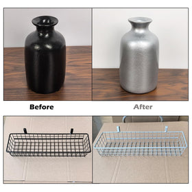 NADAMOO silver spray on wood and plastic for vibrant, durable decor.