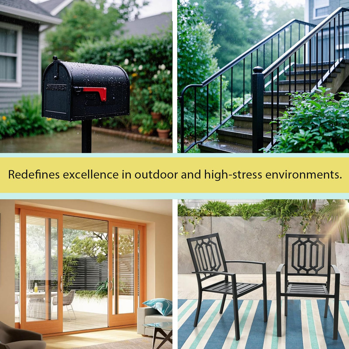 NADAMOO outdoor furniture protection shows clean, glossy finish that resists sun and rain.